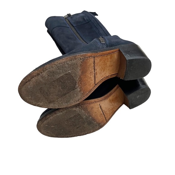 Fairfax and Favor Navy Suede Regina Chunky Heeled Boot Sz 36 - Picture 8 of 9